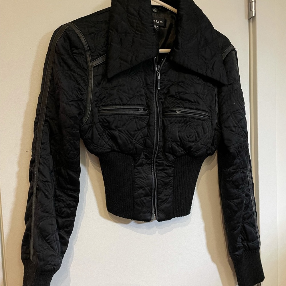 Vintage Bebe cropped winter jacket. Fitted well loved xs